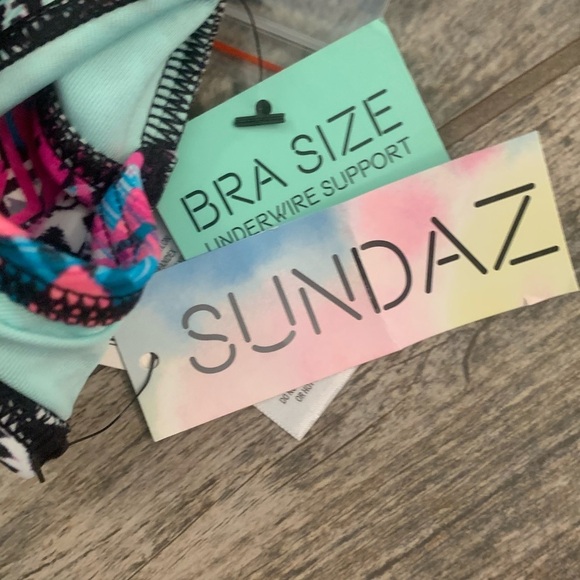 NWT Abbie Double Strap Bikini Top Bra Sized - Picture 7 of 10